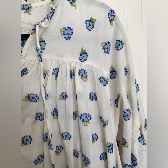 SOLD - Urban Outfitters Jai Embroidered Long Sleeve Frock Dress XS - Picture 6 of 7